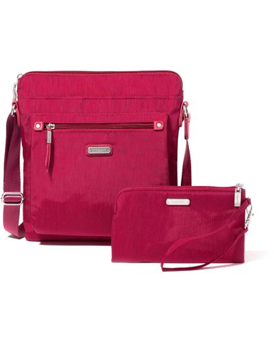 Baggallini Go bagg Crossbody Bag With Rfid Wristlet - Pink