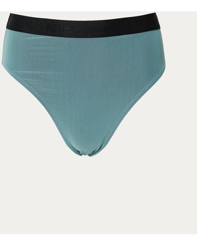 Beth Richards Mesh Overlay Kim Bikini Bottom - Blue