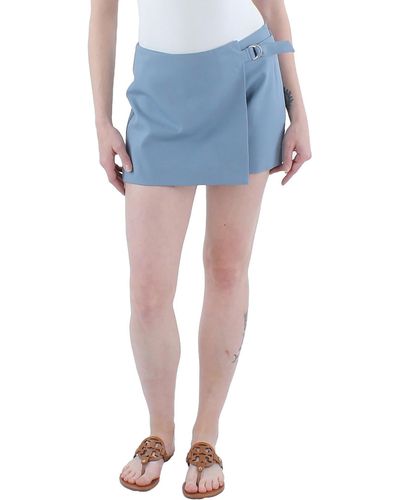 Rag & Bone Sasha Wool Bend Mini Skort - Blue