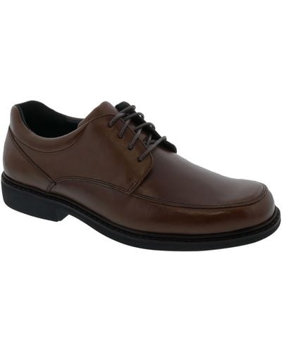 Drew Park Leather Lifestyle Derby Shoes - Brown