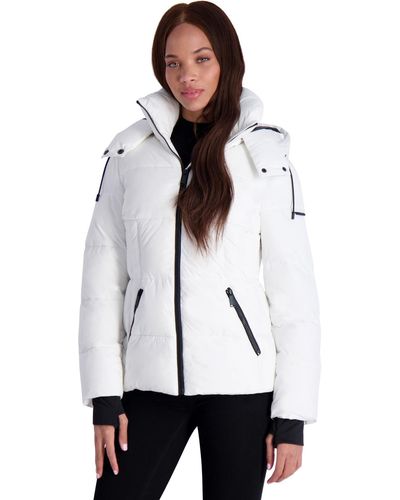 BCBGeneration Quilted Insulated Puffer Jacket - White