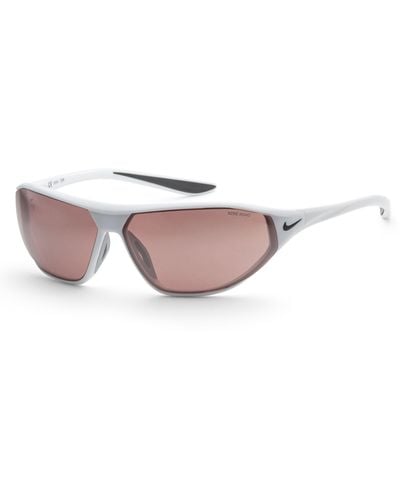 Nike 65 Mm White Sunglasses Dq0992-100 - Pink