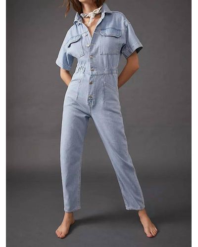 Free People Marci Coverall - Blue