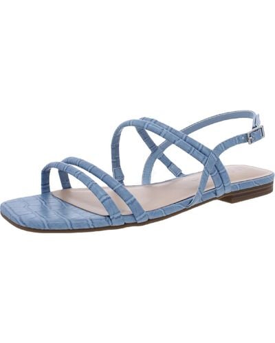 Unisa Salamn Strappy Slingback Flat Sandals - Blue