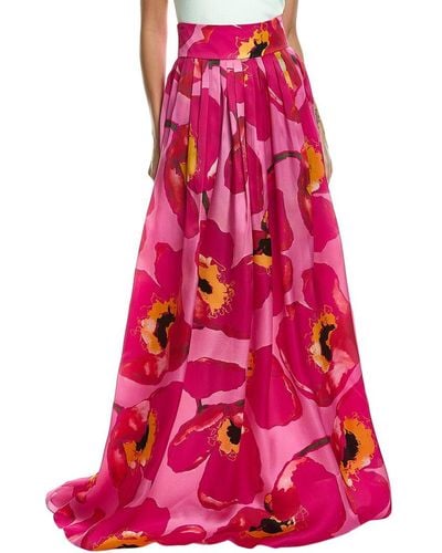 Carolina Herrera Full Silk Ball Skirt - Pink