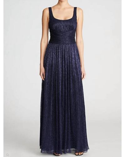 Halston Hollyn Shimmer Jersey Dress - Blue