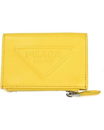 Prada Leather Wallet (pre-owned) - Yellow