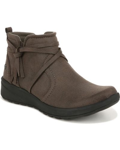 Bzees Gusto Faux Suede Ankle Booties - Gray