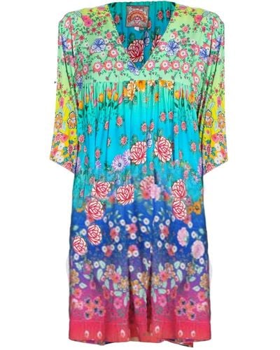 Johnny Was Color Easy Cover Up Dress - Blue