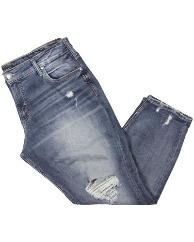 Silver Jeans Co. Plus Mid-rise Stretch Boyfriend Jeans - Blue