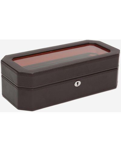 WOLF 1834 Windsor Leather 5 Piece Watch Box 458306 - Brown