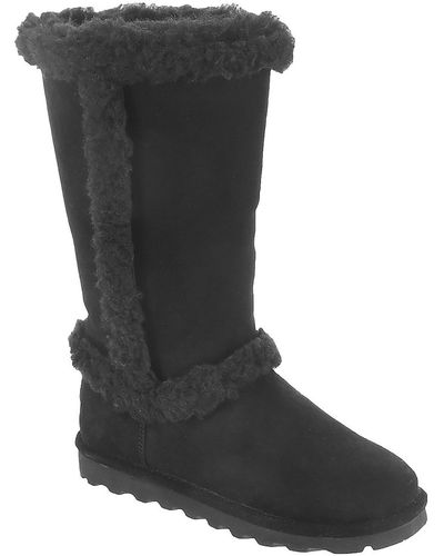 BEARPAW Kendall Suede Cold Weather Mid-calf Boots - Black