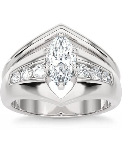 Pompeii3 Certified 2 1/3ct Tw Marquise Diamond Engagement Ring 14k Gold Lab Grown - Metallic