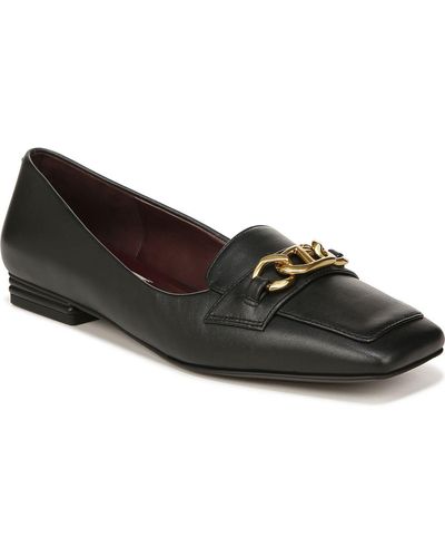 Franco Sarto Tiari Faux Leather Embellished Loafers - Black