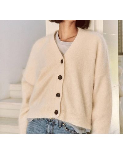 The Great The Fluffy Slouch Cardigan - Natural