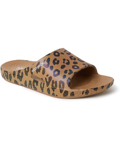 Dearfoams Ecocozy Sustainable Comfort Slide Sandal - Brown