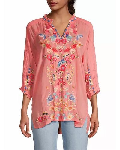 Johnny Was Leona Floral Embroidered Tunic