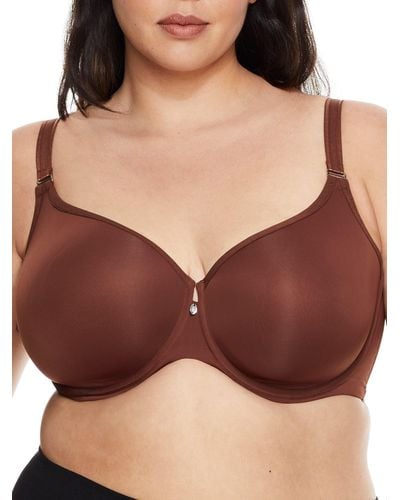 Curvy Couture Tulip Smooth Convertible T-shirt Bra - Brown