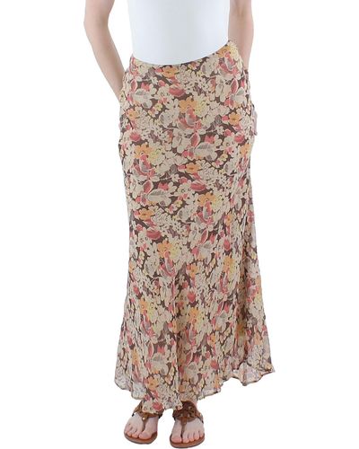 Polo Ralph Lauren Floral Print Maxi Skirt - Brown