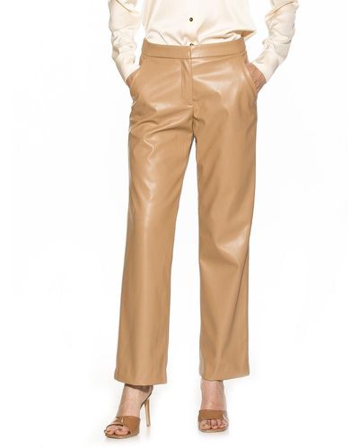 Alexia Admor Faux Leather Pants - Natural