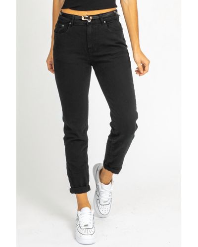 Q2 Straight Leg Jeans - Black