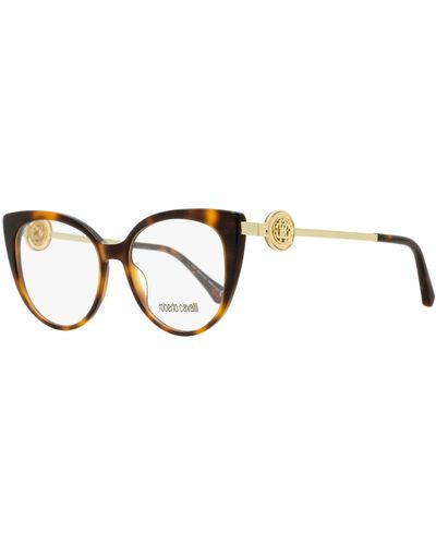Roberto Cavalli Oval Eyeglasses Rc5075 Mozzano 052 Havana/gold 51mm - Black