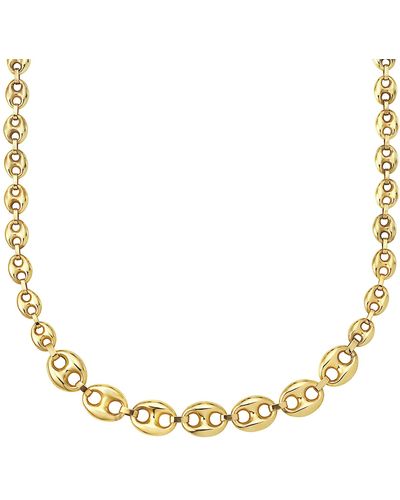Fine Jewelry 18" Mariner Puff Chain Necklace 14k Gold - Metallic