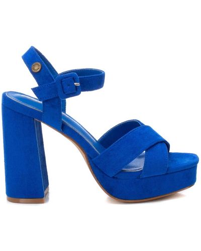 Xti Suede Dressy Sandals In Blue