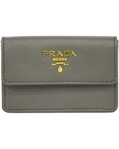 Prada Saffiano Leather Wallet (pre-owned) - Metallic