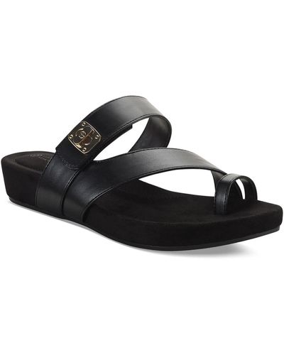 Giani Bernini Rilleyy Faux Leather Toe Loop Slide Sandals - Multicolor
