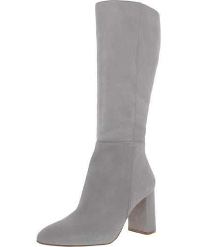 Steve Madden Ninny Suede Pointed Toe Knee-high Boots - Gray
