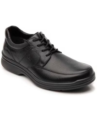 flexi Leather Oxford Shoe - Black