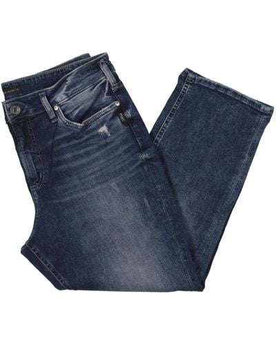 Silver Jeans Co. Plus Mid-rise Stretch Capri Jeans - Blue