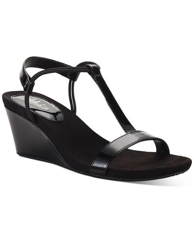 Style & Co. Mulan Dressy Slip On Wedge Sandals - Black