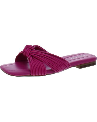Marc Fisher Laury Slip On Strappy Slide Sandals - Purple