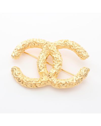 Chanel Coco Mark Brooch 93a Brooch Gp Lava 93a - Metallic