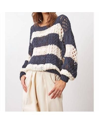Line Cecile Sweater Stripe - Blue