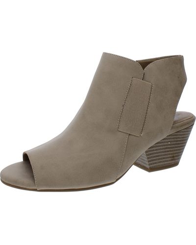Naturalizer Daph Peep Toe Ankle Booties - Gray