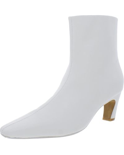 Jonathan Simkhai Jovi Angularheel Leather Pointed Toe Ankle Boots - White