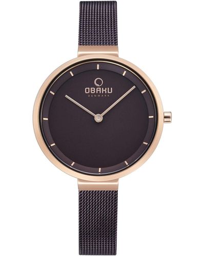 Obaku Walnut Gray Dial Watch - Metallic