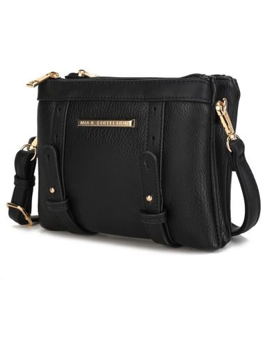 MKF Collection by Mia K Elsie Multi Compartment Crossbody Bag - Black
