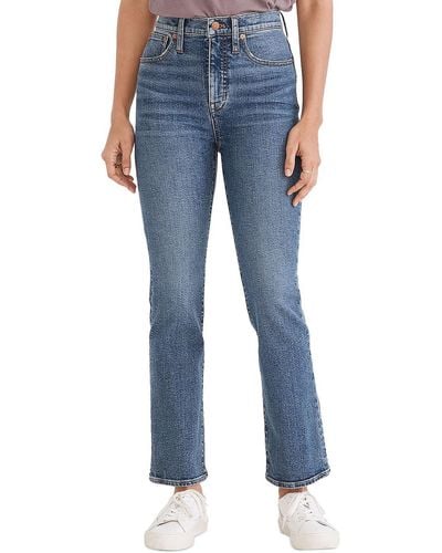 Madewell Cali High Rise Cropped Bootcut Jeans - Blue