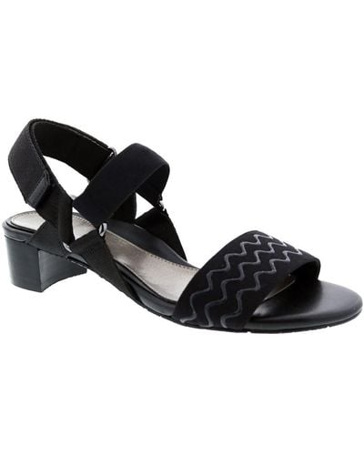 Ros Hommerson Virtual Open Toe Strappy Slingback Sandals - Black