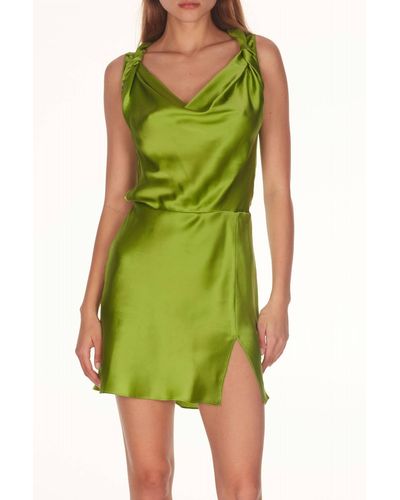 Amanda Uprichard Ison Silk Dress - Green