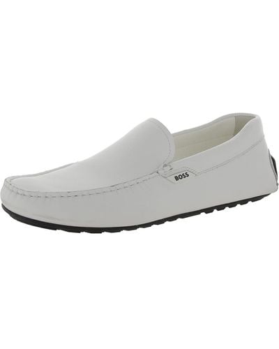 BOSS Noel Logo Comfort Insole Loafers - Gray