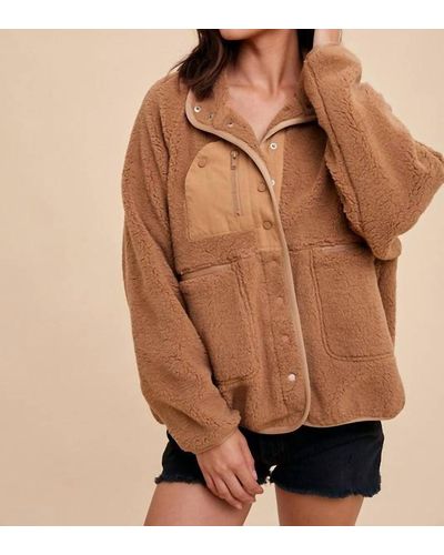 In-Loom Teddy Sherpa Jacket - Natural