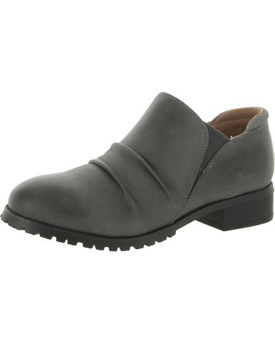 Softwalk Mara Leather Memory Foam Ankle Boots - Black