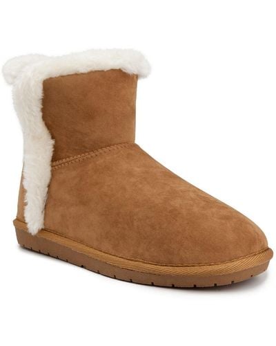 Sugar Polly Microfiber Ankle Winter & Snow Boots - Brown