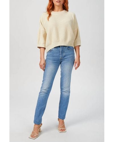 Mr. Mittens Cropped Sweater - Blue