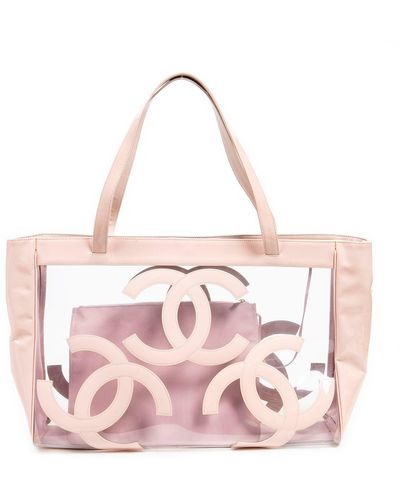 Chanel Large Triple Cc Shopping Tote - Pink